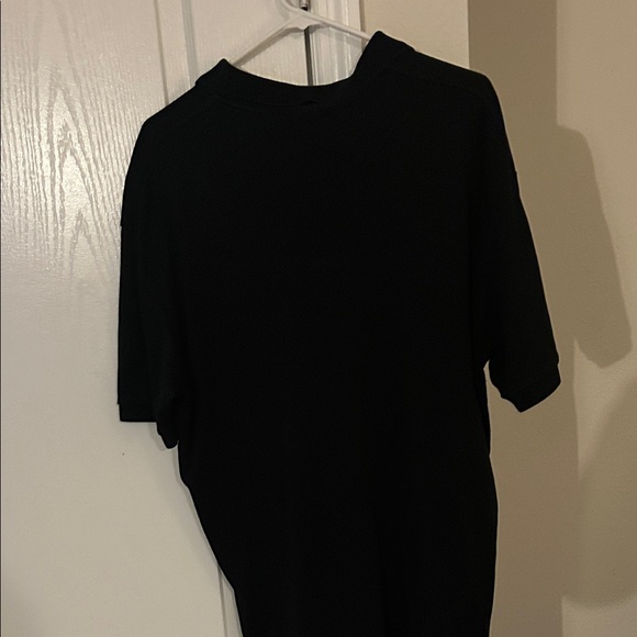 Polo Ralph Lauren Black Mesh Polo Shirt Red Pony Large - Picture 2 of 3